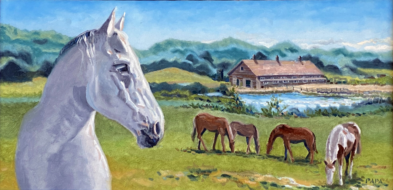 Horses at Deep Hollow Ranch at Montauk by Papa